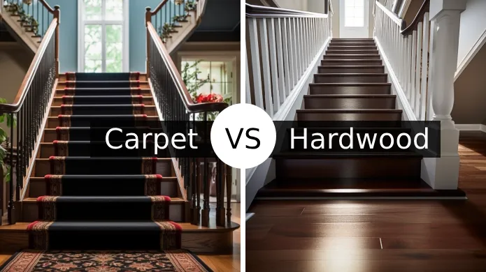 Carpet Versus Hardwood on Stairs: 8 Differences