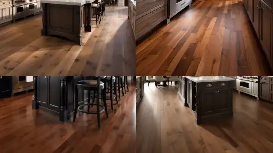 What type of hardwood is in the kitchen