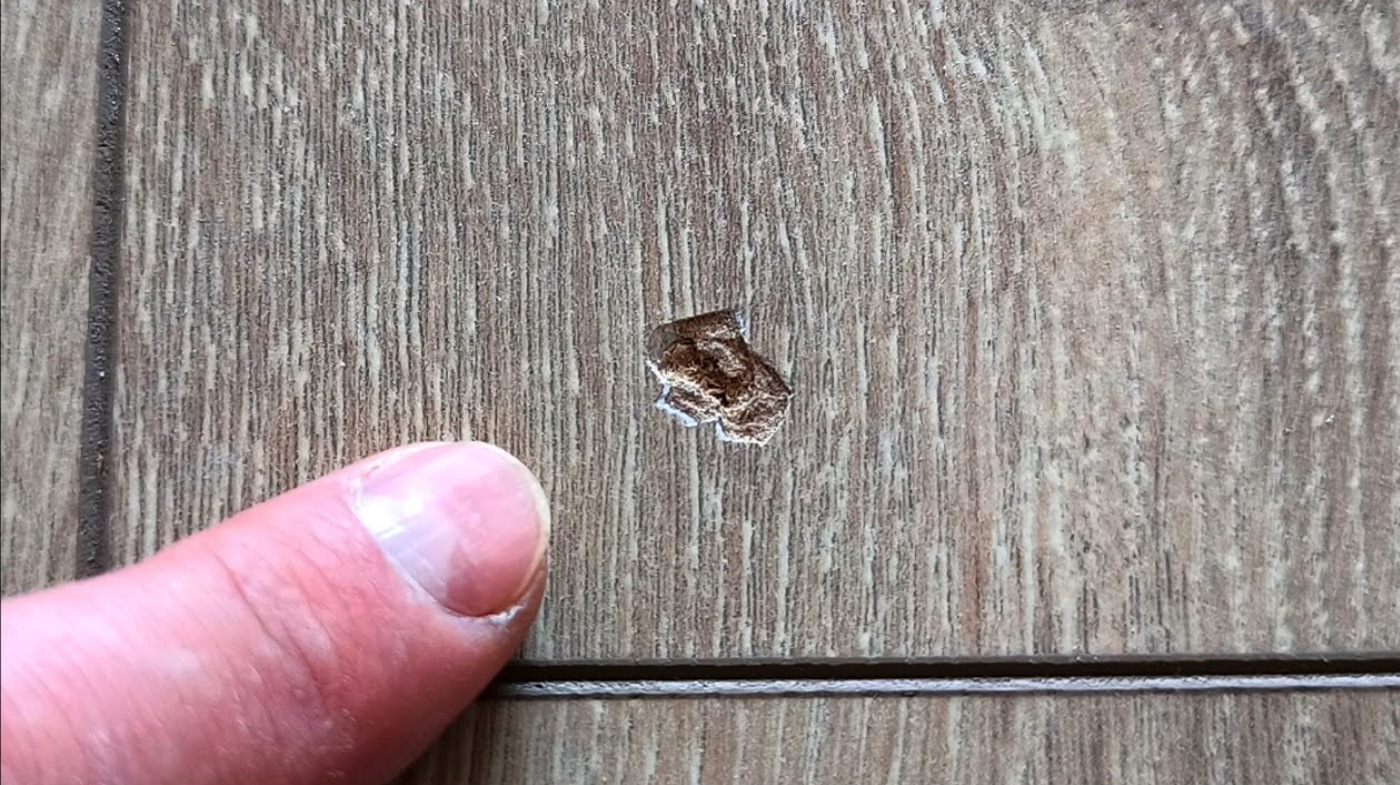 how to fix a hole in hardwood floor