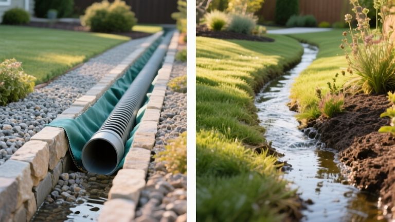 French Drain vs Swale