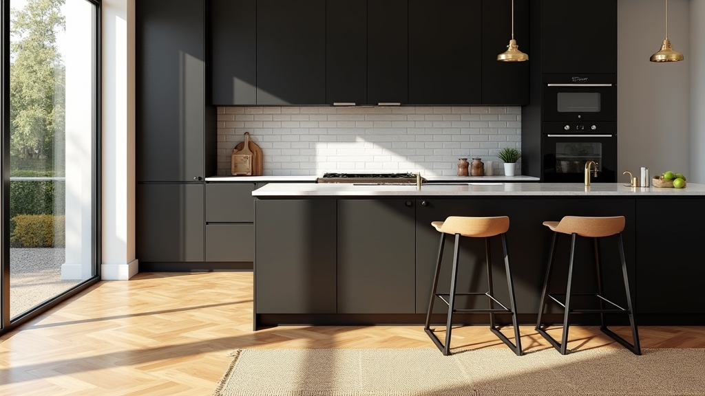 matching cabinet and floor colors