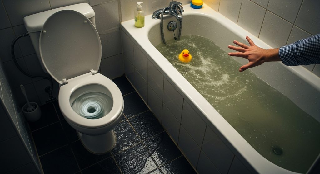 Water Coming up in Tub When Toilet Is Flushed: What to Do?