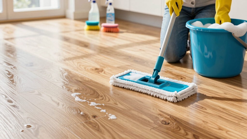 deep cleaning textured vinyl floors