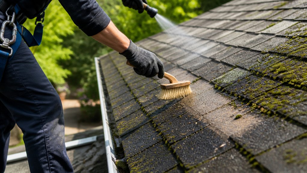 remove moss from roof