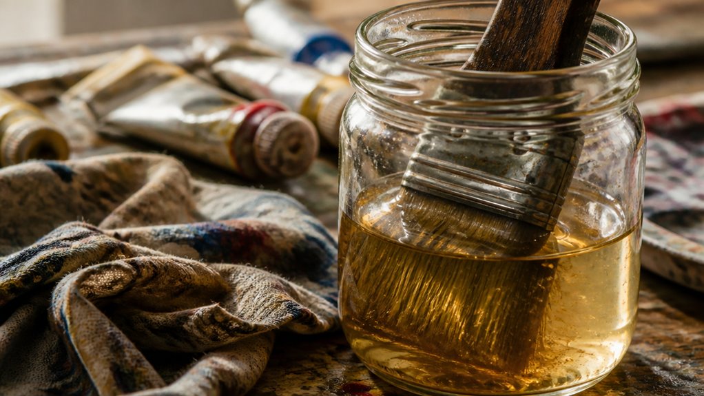 use mineral spirits to clean