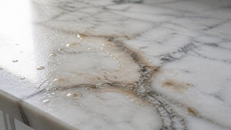 marble can develop water stains