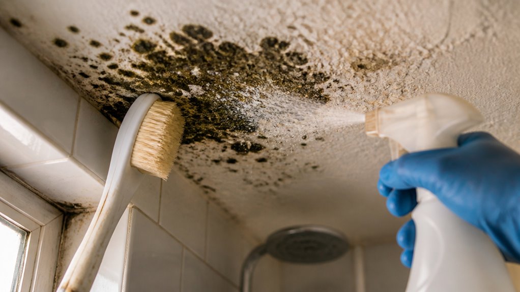 remove bathroom ceiling mold