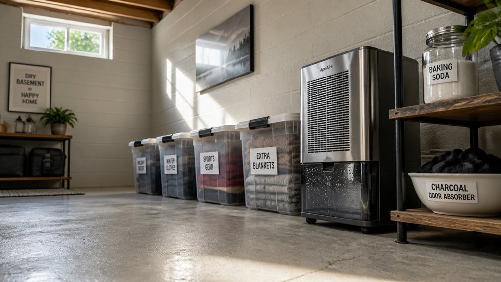 eliminate basement musty odor