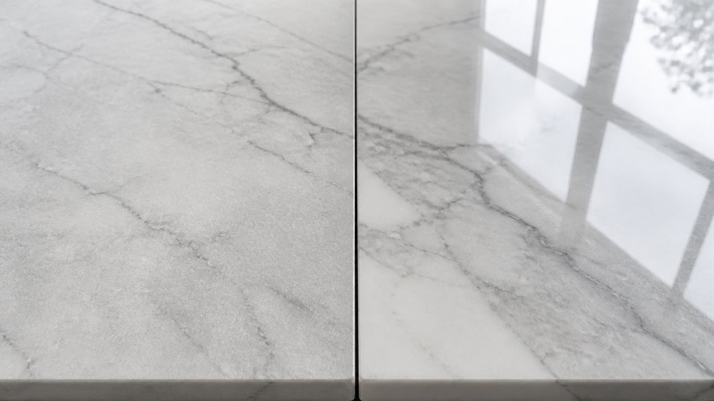 honed versus polished finish