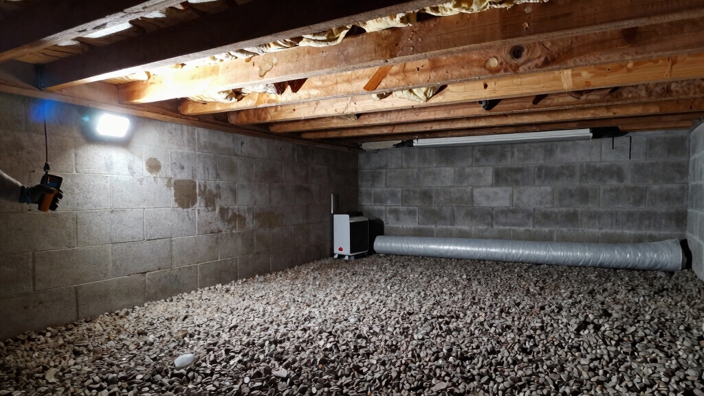 inspect crawl space for mold