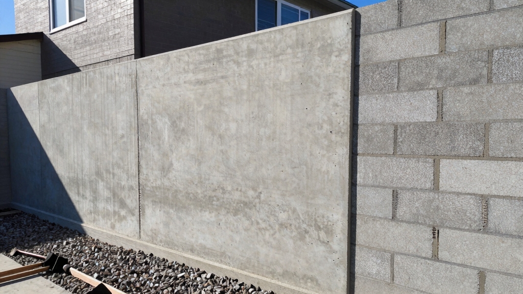 poured concrete vs block