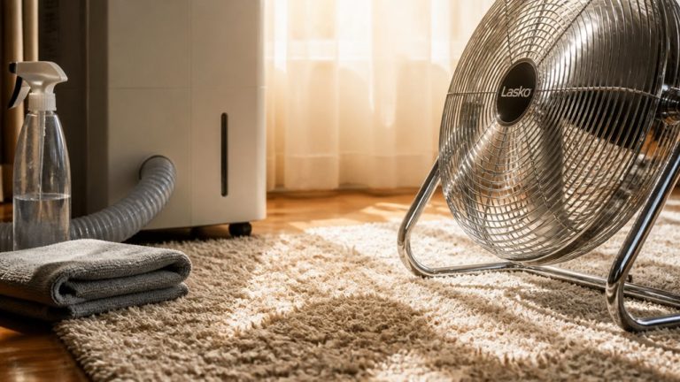 speedy carpet drying with fans