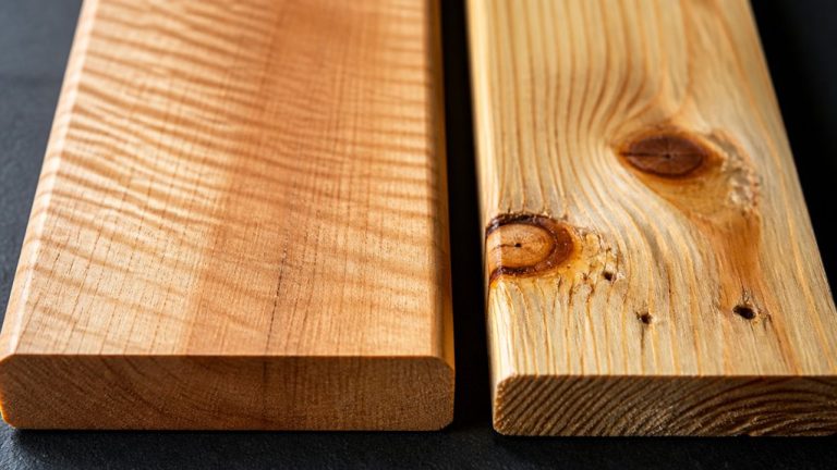 comparing maple and pine woods