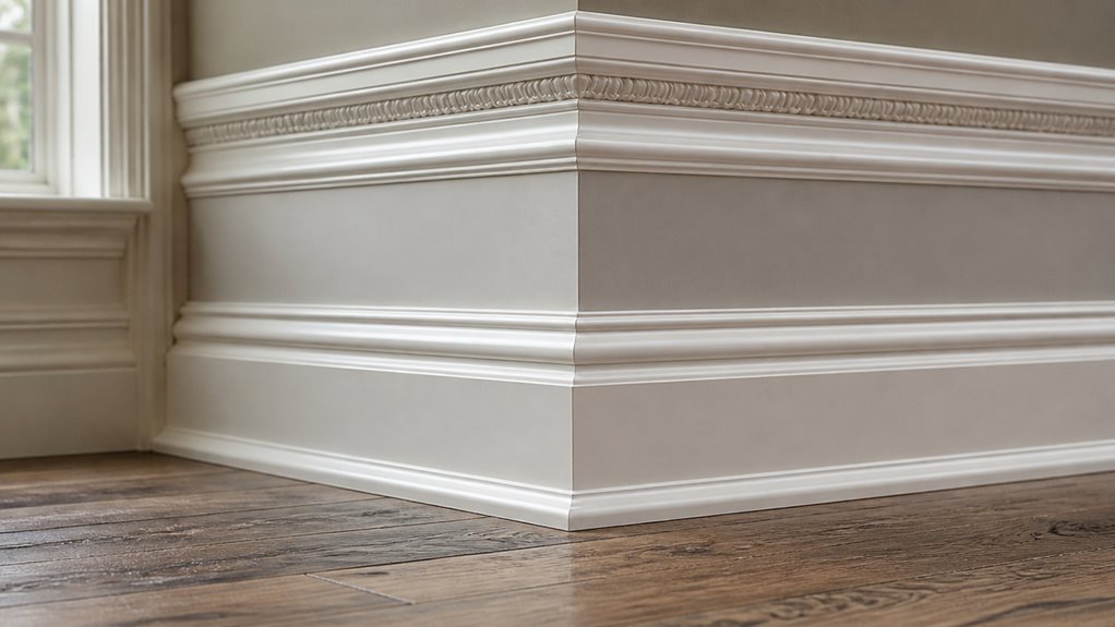 trim types crown molding vs baseboard