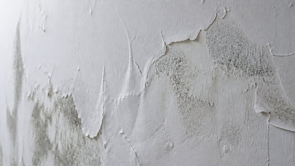 discolored textured spots underpaint