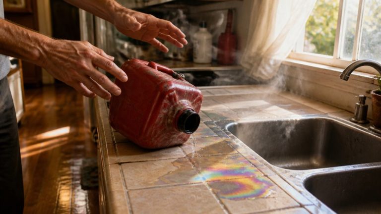 gasoline odor inside house