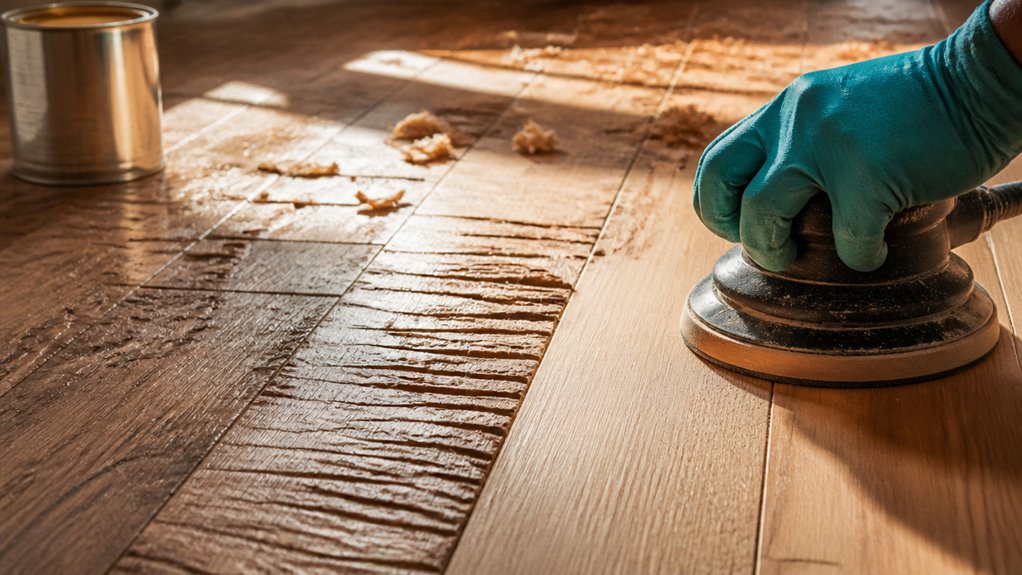 refinish hand scraped hardwood floors