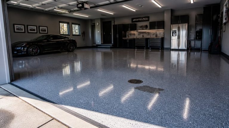 weigh epoxy garage flooring