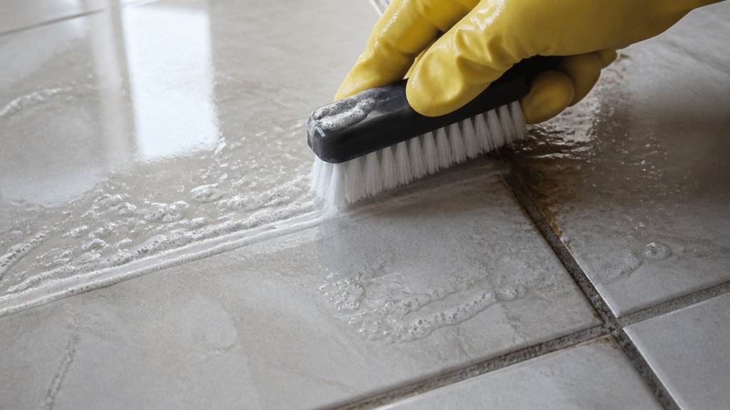 deep clean tile grout lines